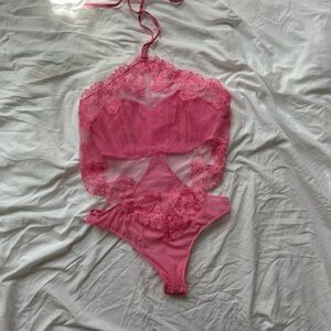 Victoria's Secret Pink Lace Bodysuit
